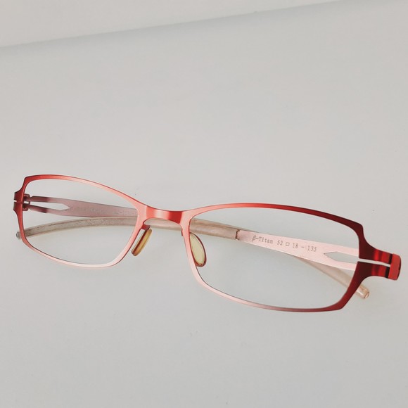 Kato Masaki Kmj-117j-102 Boundless Eyeglasses Ultra Light Red 52-18-135 - Picture 10 of 11